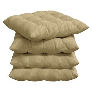 vidaXL Sitzkissen 4 stk. Cordstoff Grau-Gr&uuml;n 40 x 40 x 6 cm