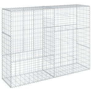 vidaXL Gabione mit Deckel 200x50x150 cm Verzinktes Eisen