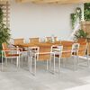 vidaXL Garten-Ess-Set 9 pcs Massives Teakholz