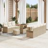 vidaXL Garten-Sofa-Set 10 pcs Beige und Creme 90 x 55 x 71 cm