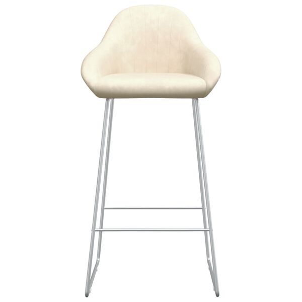 vidaXL Barhocker Creme Samt