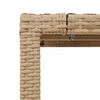 vidaXL Gartentisch 150x90x75 cm Hartglas und Poly Rattan Beige