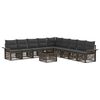 vidaXL Gartensofa-set 10 Stk. Grau Poly-Rattan