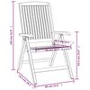 vidaXL Gartenstühle 6 Stk. Verstellbar Massivholz Teak