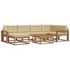 vidaXL Outdoor-Sofagarnitur mit Kissen 7 pcs Natur und Beige