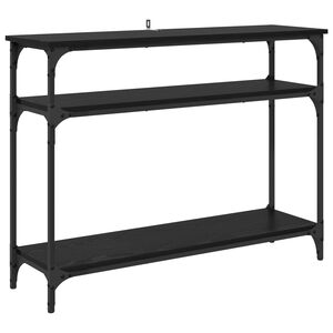 vidaXL Konsolentisch Schwarz Eichen-Optik 100 x 29 x 75 cm