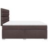 vidaXL Boxspringbett mit Matratze Dunkelbraun 180x200 cm Stoff