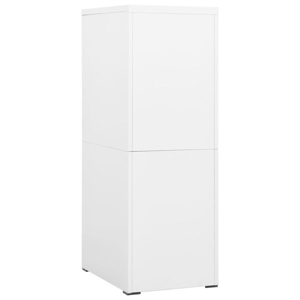 vidaXL Aktenschrank Wei&szlig; 46x62x133 cm Stahl