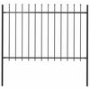vidaXL Gartenzaun Woerden mit Speerspitze Stahl 181 x 120 cm Schwarz