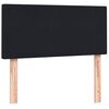 vidaXL Boxspringbett mit Matratze Schwarz 80x220 cm Samt