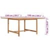 vidaXL Gartentisch 150x150x76 cm Massivholz Teak