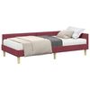 vidaXL Eckbettgestell mit Matratze 2 stk. Weinrot 80 x 200 cm Stoff