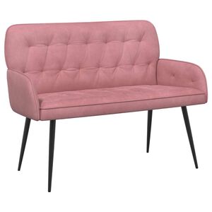 vidaXL 2-Sitzer-Sofa mit Metallbeinen 2-Sitzer Rosa Samt
