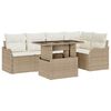 vidaXL Gartensofa-set 6 stk. Beige Poly Rattan