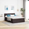 vidaXL Ottoman-Bett mit Matratze Dunkelbraun 140x200 cm Stoff
