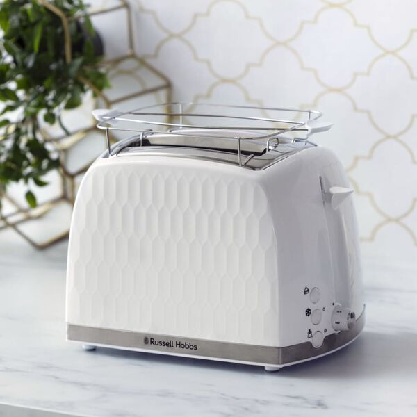 Russell Hobbs 2-Scheiben-Toaster Honeycomb Wei&szlig;