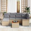 vidaXL Gartensofa-set 7 pcs Beige und Hellgrau Poly-Rattan