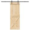 vidaXL Schiebet&uuml;r mit Beschlag 80x210 cm Massivholz Kiefer