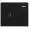 vidaXL Sideboard Schwarze Eiche 91 x 29,5 x 75 cm Holzwerkstoff
