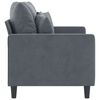 vidaXL 2-Sitzer-Sofa Dunkelgrau 120 cm Samt