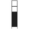 vidaXL Badschrank mit Regalen Schwarz Eichen-Optik 36x35x165 cm