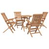 vidaXL Gartenset 3 stk. Braun Massivholz Teak