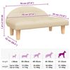 vidaXL Hundebett Creme 70x52x30 cm Stoff