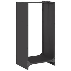 vidaXL Brennholzregal Schwarz 40x30x80 cm Kaltgewalzter Stahl