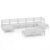 vidaXL 9-tlg. Garten-Lounge-Set Wei&szlig; Massivholz Kiefer