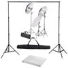 vidaXL Fotostudio-Set mit Lampen und Hintergrundsystem