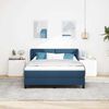vidaXL Boxspringbett mit Matratze mit Kopfteil Blau 160 x 200 cm Stoff