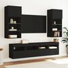 vidaXL TV-Wandschrank mit LED-Leuchten Schwarz 40x30x40 cm