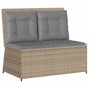 vidaXL Gartenbank Beige Poly-Rattan
