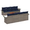 vidaXL Gartensofa-set 9 stk. Grau Poly-Rattan
