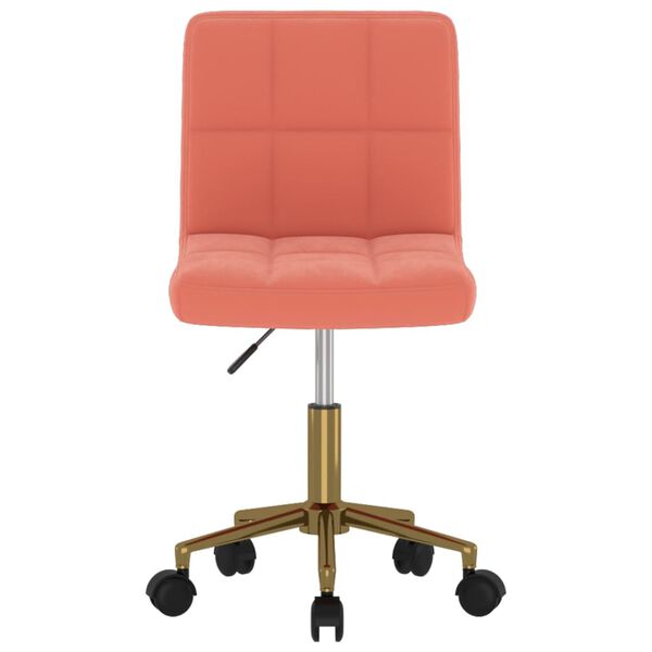 vidaXL Esszimmerst&uuml;hle 4 Stk. Drehbar Rosa Samt