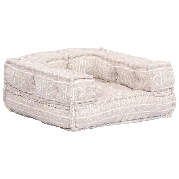 vidaXL 1-Sitzer Modularer Pouf Beige Stoff