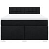 vidaXL Boxspringbett mit Matratze Schwarz 140x190 cm Stoff