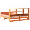 vidaXL Massivholzbett ohne Matratze Wachsbraun 180x200 Kiefernholz