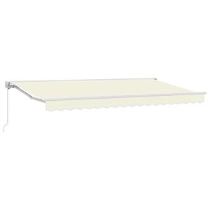 vidaXL Manuelle Markise 3,5 x 2 m Creme 100% Polyester