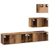 vidaXL TV-Schrankset Wandmontiert 4 pcs Altholz Holzwerkstoff