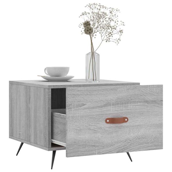 vidaXL Couchtisch Grau Sonoma 50x50x40 cm Holzwerkstoff