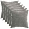 vidaXL Kissenbezug 6 stk. HEERLEN Dunkelgrau 40 x 40 cm Chenille-Stoff