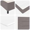 vidaXL Boxspringbett mit Matratze Taupe 200 x 200 cm Stoff