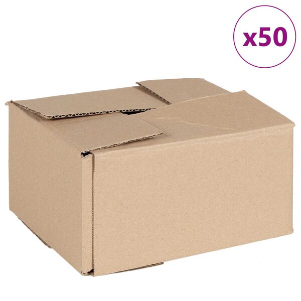 vidaXL Faltbox mit Speicher 50 pcs Natur 20 x 15 x 10 cm Karton