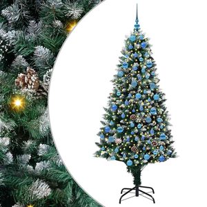 vidaXL K&uuml;nstlicher Weihnachtsbaum mit 300 LEDs mit St&auml;nder Gr&uuml;n 180 cm