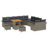 vidaXL Garten-Sofa-Set mit Kissen mit Speicher 13 pcs Grau