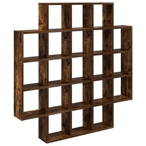 vidaXL Wandregal Raucheiche 100 x 13 x 100 cm Holzwerkstoff