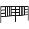 vidaXL Kopfteil Schwarz 206x4x100 cm Massivholz Kiefer