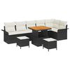 vidaXL Gartensofa-set 9 stk. Schwarz Poly-Rattan