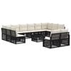 vidaXL Gartensofa-set 13 stk. Schwarz Poly-Rattan